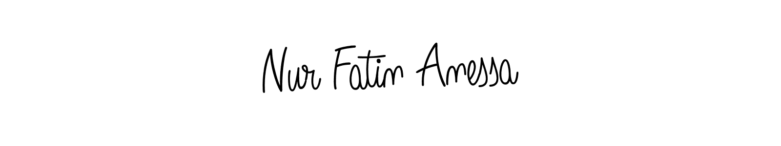 You should practise on your own different ways (Angelique-Rose-font-FFP) to write your name (Nur Fatin Anessa) in signature. don't let someone else do it for you. Nur Fatin Anessa signature style 5 images and pictures png
