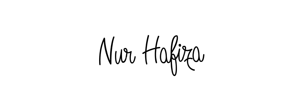 Use a signature maker to create a handwritten signature online. With this signature software, you can design (Angelique-Rose-font-FFP) your own signature for name Nur Hafiza. Nur Hafiza signature style 5 images and pictures png