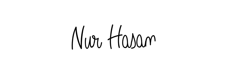 Angelique-Rose-font-FFP is a professional signature style that is perfect for those who want to add a touch of class to their signature. It is also a great choice for those who want to make their signature more unique. Get Nur Hasan name to fancy signature for free. Nur Hasan signature style 5 images and pictures png