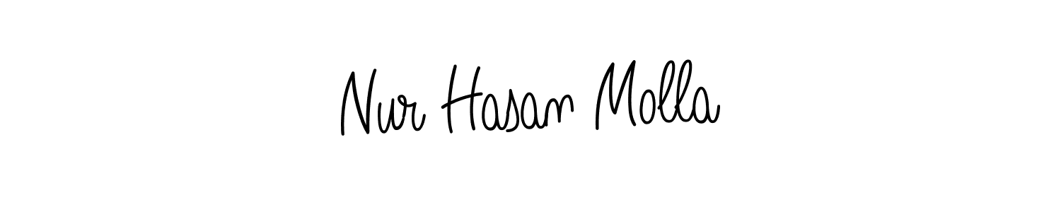 Make a short Nur Hasan Molla signature style. Manage your documents anywhere anytime using Angelique-Rose-font-FFP. Create and add eSignatures, submit forms, share and send files easily. Nur Hasan Molla signature style 5 images and pictures png