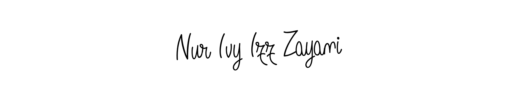 Nur Ivy Izz Zayani stylish signature style. Best Handwritten Sign (Angelique-Rose-font-FFP) for my name. Handwritten Signature Collection Ideas for my name Nur Ivy Izz Zayani. Nur Ivy Izz Zayani signature style 5 images and pictures png