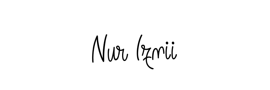 Nur Iznii stylish signature style. Best Handwritten Sign (Angelique-Rose-font-FFP) for my name. Handwritten Signature Collection Ideas for my name Nur Iznii. Nur Iznii signature style 5 images and pictures png
