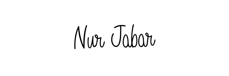 Angelique-Rose-font-FFP is a professional signature style that is perfect for those who want to add a touch of class to their signature. It is also a great choice for those who want to make their signature more unique. Get Nur Jabar name to fancy signature for free. Nur Jabar signature style 5 images and pictures png