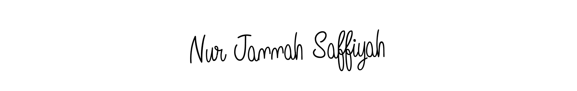 Also we have Nur Jannah Saffiyah name is the best signature style. Create professional handwritten signature collection using Angelique-Rose-font-FFP autograph style. Nur Jannah Saffiyah signature style 5 images and pictures png