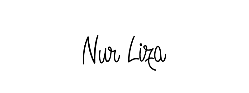 Best and Professional Signature Style for Nur Liza. Angelique-Rose-font-FFP Best Signature Style Collection. Nur Liza signature style 5 images and pictures png