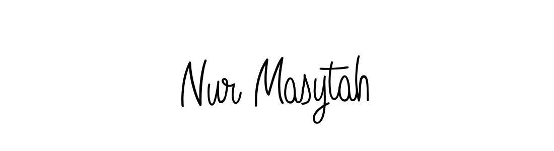 How to Draw Nur Masytah signature style? Angelique-Rose-font-FFP is a latest design signature styles for name Nur Masytah. Nur Masytah signature style 5 images and pictures png