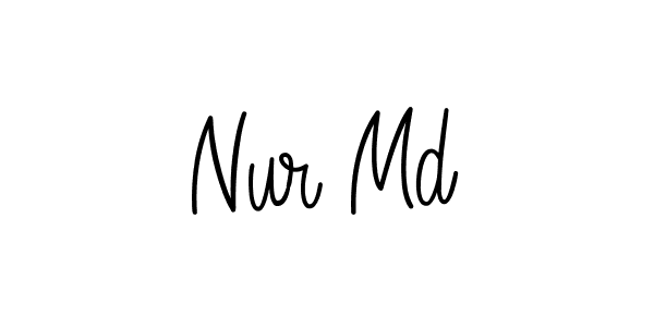 Design your own signature with our free online signature maker. With this signature software, you can create a handwritten (Angelique-Rose-font-FFP) signature for name Nur Md. Nur Md signature style 5 images and pictures png