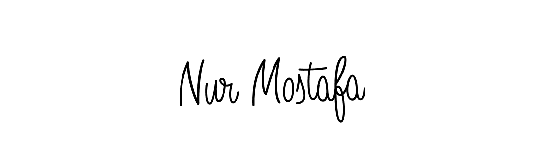 You should practise on your own different ways (Angelique-Rose-font-FFP) to write your name (Nur Mostafa) in signature. don't let someone else do it for you. Nur Mostafa signature style 5 images and pictures png