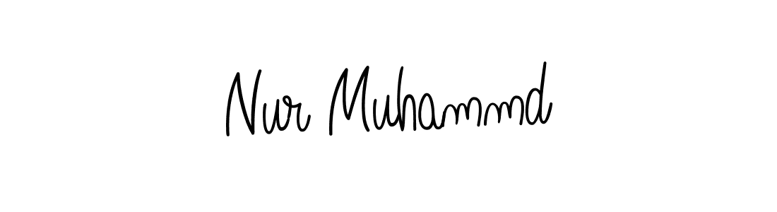 The best way (Angelique-Rose-font-FFP) to make a short signature is to pick only two or three words in your name. The name Nur Muhammd include a total of six letters. For converting this name. Nur Muhammd signature style 5 images and pictures png