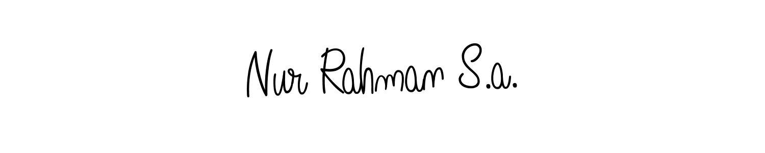 You can use this online signature creator to create a handwritten signature for the name Nur Rahman S.a.. This is the best online autograph maker. Nur Rahman S.a. signature style 5 images and pictures png