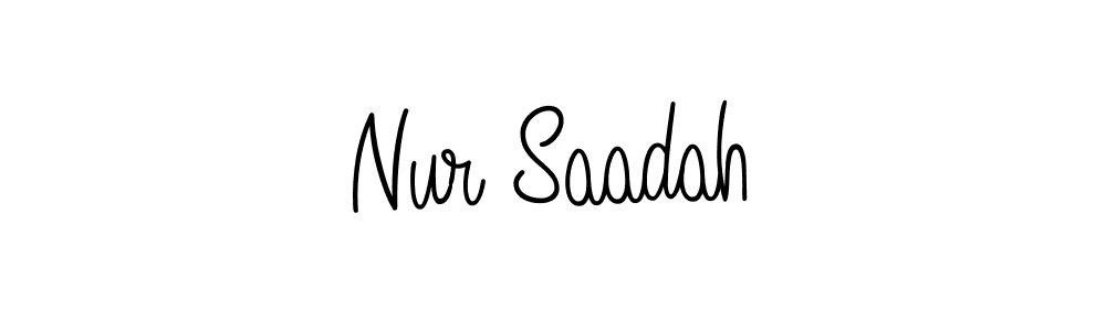 Also You can easily find your signature by using the search form. We will create Nur Saadah name handwritten signature images for you free of cost using Angelique-Rose-font-FFP sign style. Nur Saadah signature style 5 images and pictures png