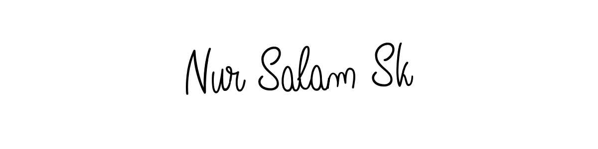 How to make Nur Salam Sk signature? Angelique-Rose-font-FFP is a professional autograph style. Create handwritten signature for Nur Salam Sk name. Nur Salam Sk signature style 5 images and pictures png