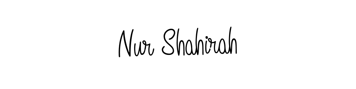 Create a beautiful signature design for name Nur Shahirah. With this signature (Angelique-Rose-font-FFP) fonts, you can make a handwritten signature for free. Nur Shahirah signature style 5 images and pictures png