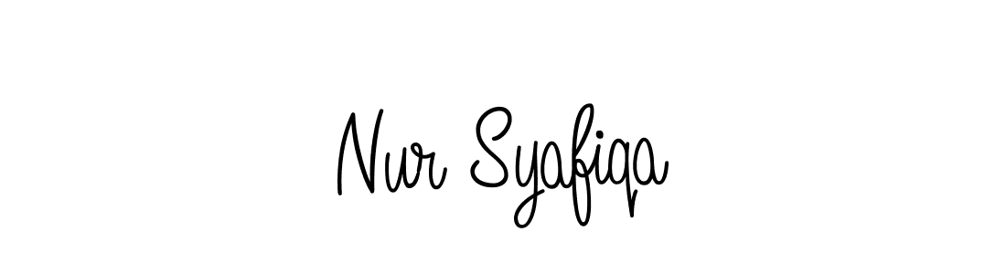 Make a beautiful signature design for name Nur Syafiqa. With this signature (Angelique-Rose-font-FFP) style, you can create a handwritten signature for free. Nur Syafiqa signature style 5 images and pictures png