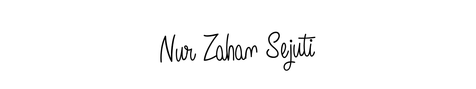 How to make Nur Zahan Sejuti signature? Angelique-Rose-font-FFP is a professional autograph style. Create handwritten signature for Nur Zahan Sejuti name. Nur Zahan Sejuti signature style 5 images and pictures png