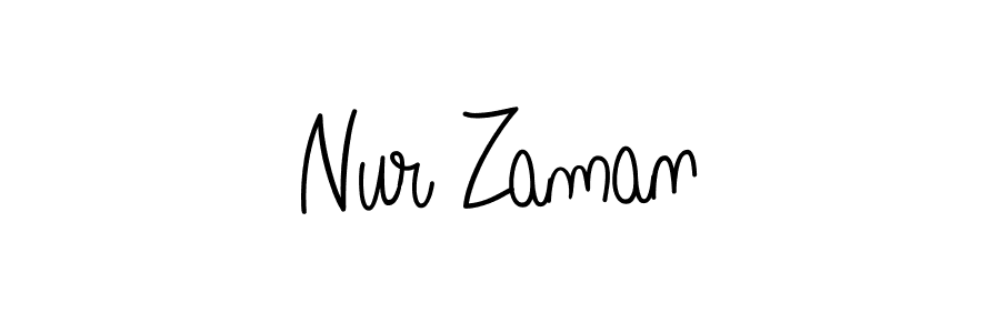 Make a beautiful signature design for name Nur Zaman. With this signature (Angelique-Rose-font-FFP) style, you can create a handwritten signature for free. Nur Zaman signature style 5 images and pictures png