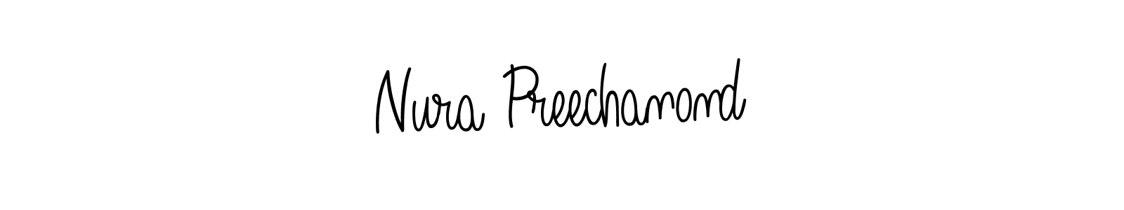 Check out images of Autograph of Nura Preechanond name. Actor Nura Preechanond Signature Style. Angelique-Rose-font-FFP is a professional sign style online. Nura Preechanond signature style 5 images and pictures png