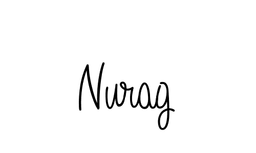 Design your own signature with our free online signature maker. With this signature software, you can create a handwritten (Angelique-Rose-font-FFP) signature for name Nurag. Nurag signature style 5 images and pictures png