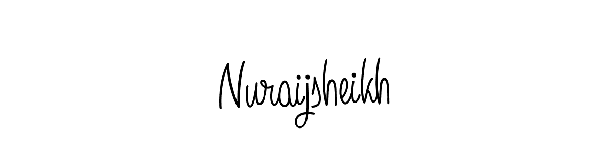 Angelique-Rose-font-FFP is a professional signature style that is perfect for those who want to add a touch of class to their signature. It is also a great choice for those who want to make their signature more unique. Get Nuraijsheikh name to fancy signature for free. Nuraijsheikh signature style 5 images and pictures png