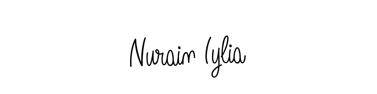 Angelique-Rose-font-FFP is a professional signature style that is perfect for those who want to add a touch of class to their signature. It is also a great choice for those who want to make their signature more unique. Get Nurain Iylia name to fancy signature for free. Nurain Iylia signature style 5 images and pictures png