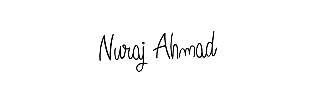 How to make Nuraj Ahmad name signature. Use Angelique-Rose-font-FFP style for creating short signs online. This is the latest handwritten sign. Nuraj Ahmad signature style 5 images and pictures png