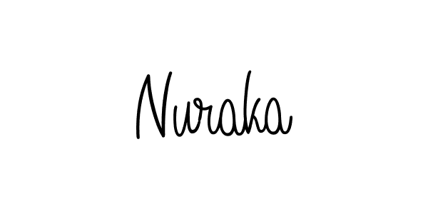 Design your own signature with our free online signature maker. With this signature software, you can create a handwritten (Angelique-Rose-font-FFP) signature for name Nuraka. Nuraka signature style 5 images and pictures png