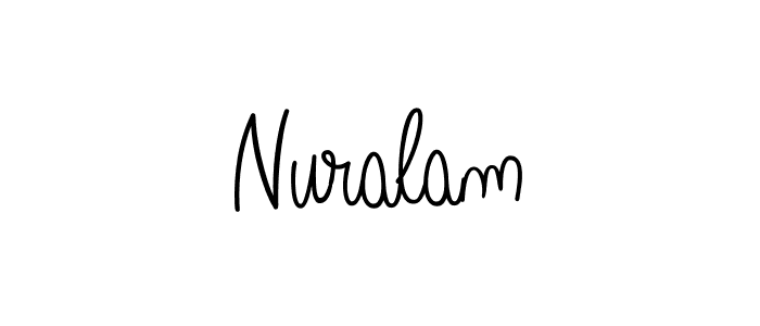 Make a beautiful signature design for name Nuralam. With this signature (Angelique-Rose-font-FFP) style, you can create a handwritten signature for free. Nuralam signature style 5 images and pictures png