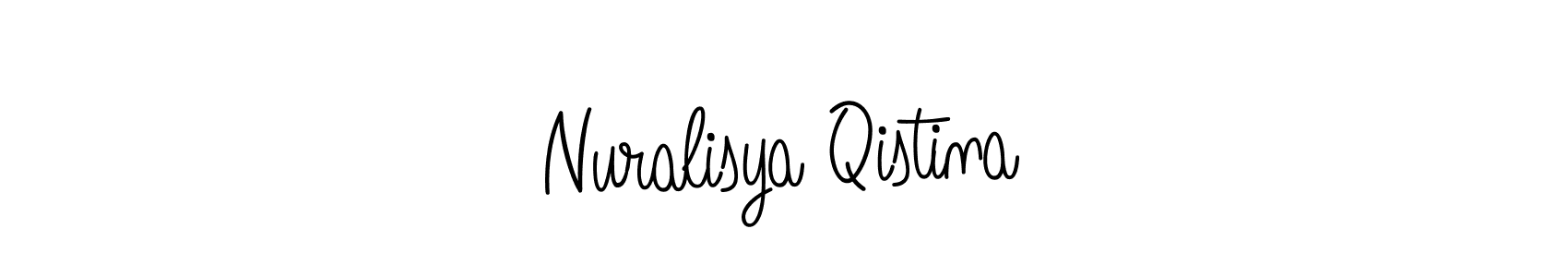 Design your own signature with our free online signature maker. With this signature software, you can create a handwritten (Angelique-Rose-font-FFP) signature for name Nuralisya Qistina. Nuralisya Qistina signature style 5 images and pictures png