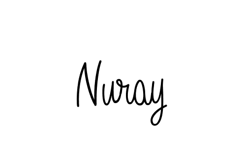 Make a beautiful signature design for name Nuray. With this signature (Angelique-Rose-font-FFP) style, you can create a handwritten signature for free. Nuray signature style 5 images and pictures png