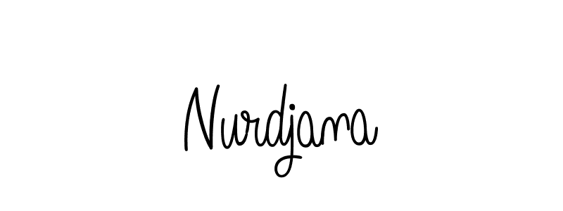 How to make Nurdjana name signature. Use Angelique-Rose-font-FFP style for creating short signs online. This is the latest handwritten sign. Nurdjana signature style 5 images and pictures png