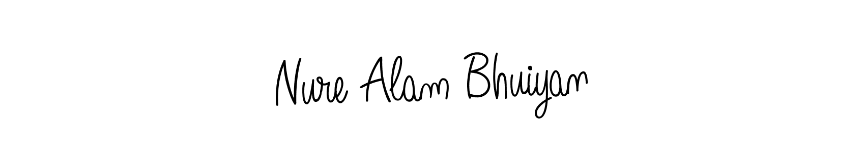 Make a beautiful signature design for name Nure Alam Bhuiyan. With this signature (Angelique-Rose-font-FFP) style, you can create a handwritten signature for free. Nure Alam Bhuiyan signature style 5 images and pictures png