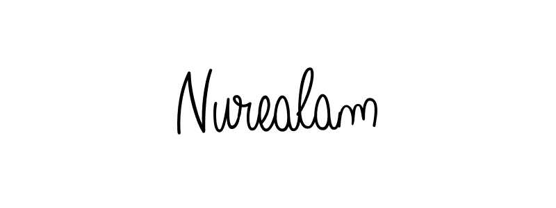 Design your own signature with our free online signature maker. With this signature software, you can create a handwritten (Angelique-Rose-font-FFP) signature for name Nurealam. Nurealam signature style 5 images and pictures png