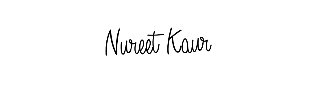 Design your own signature with our free online signature maker. With this signature software, you can create a handwritten (Angelique-Rose-font-FFP) signature for name Nureet Kaur. Nureet Kaur signature style 5 images and pictures png