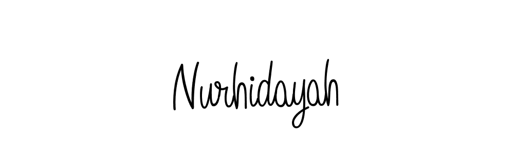 Design your own signature with our free online signature maker. With this signature software, you can create a handwritten (Angelique-Rose-font-FFP) signature for name Nurhidayah. Nurhidayah signature style 5 images and pictures png