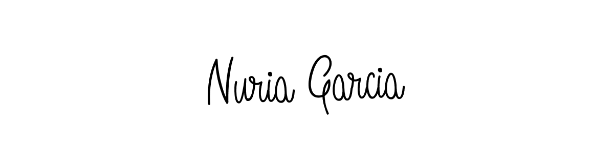 You should practise on your own different ways (Angelique-Rose-font-FFP) to write your name (Nuria Garcia) in signature. don't let someone else do it for you. Nuria Garcia signature style 5 images and pictures png