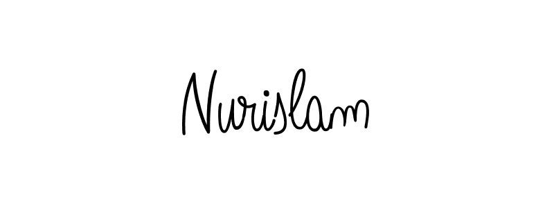 Make a beautiful signature design for name Nurislam. With this signature (Angelique-Rose-font-FFP) style, you can create a handwritten signature for free. Nurislam signature style 5 images and pictures png