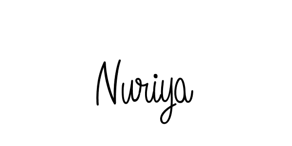 You should practise on your own different ways (Angelique-Rose-font-FFP) to write your name (Nuriya) in signature. don't let someone else do it for you. Nuriya signature style 5 images and pictures png