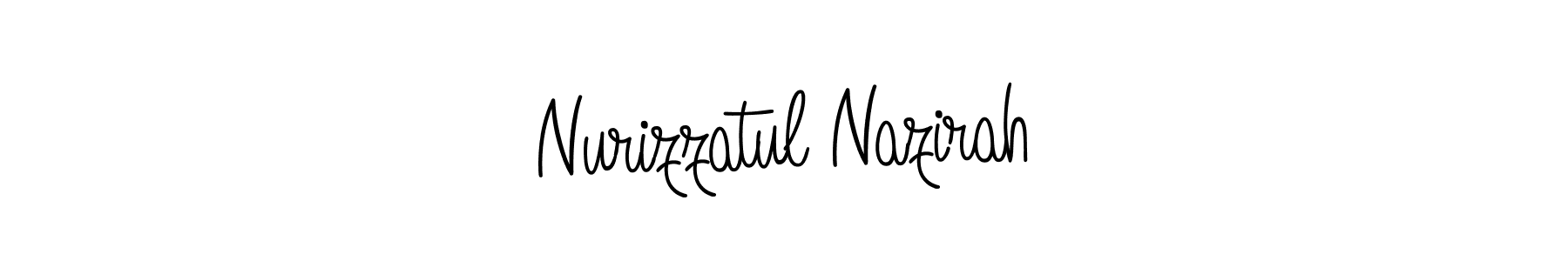 Design your own signature with our free online signature maker. With this signature software, you can create a handwritten (Angelique-Rose-font-FFP) signature for name Nurizzatul Nazirah. Nurizzatul Nazirah signature style 5 images and pictures png