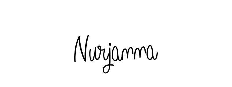 You should practise on your own different ways (Angelique-Rose-font-FFP) to write your name (Nurjanna) in signature. don't let someone else do it for you. Nurjanna signature style 5 images and pictures png
