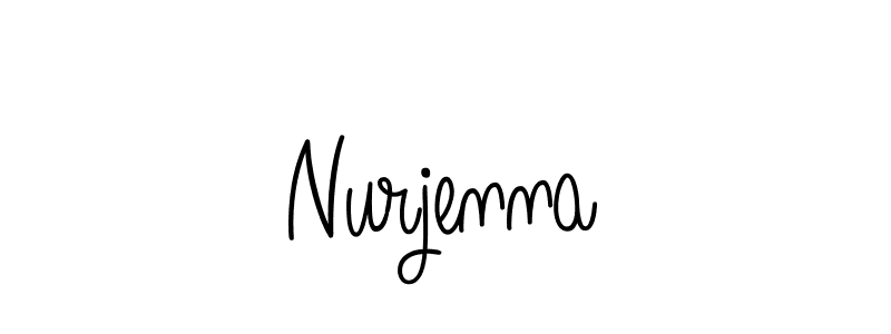How to make Nurjenna name signature. Use Angelique-Rose-font-FFP style for creating short signs online. This is the latest handwritten sign. Nurjenna signature style 5 images and pictures png