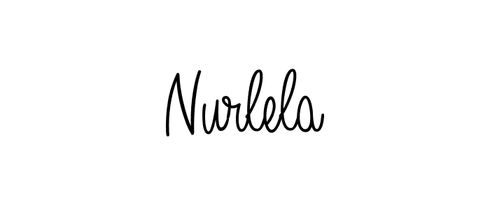 The best way (Angelique-Rose-font-FFP) to make a short signature is to pick only two or three words in your name. The name Nurlela include a total of six letters. For converting this name. Nurlela signature style 5 images and pictures png