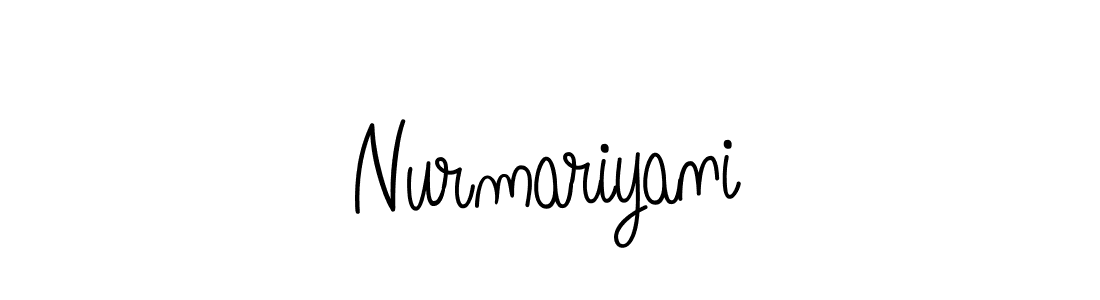 Use a signature maker to create a handwritten signature online. With this signature software, you can design (Angelique-Rose-font-FFP) your own signature for name Nurmariyani. Nurmariyani signature style 5 images and pictures png