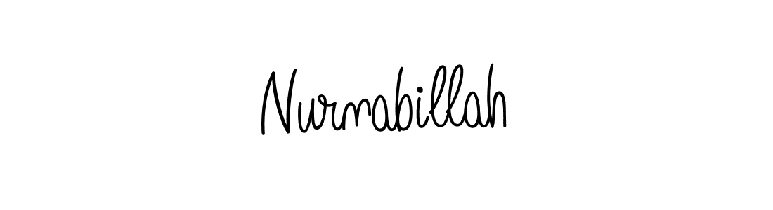 Make a beautiful signature design for name Nurnabillah. With this signature (Angelique-Rose-font-FFP) style, you can create a handwritten signature for free. Nurnabillah signature style 5 images and pictures png