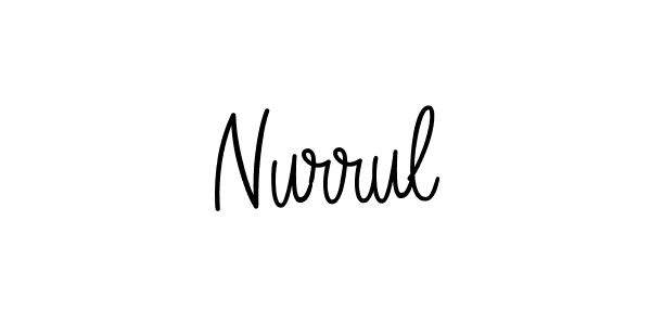 Use a signature maker to create a handwritten signature online. With this signature software, you can design (Angelique-Rose-font-FFP) your own signature for name Nurrul. Nurrul signature style 5 images and pictures png