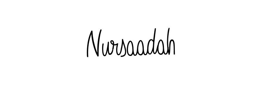 Angelique-Rose-font-FFP is a professional signature style that is perfect for those who want to add a touch of class to their signature. It is also a great choice for those who want to make their signature more unique. Get Nursaadah name to fancy signature for free. Nursaadah signature style 5 images and pictures png