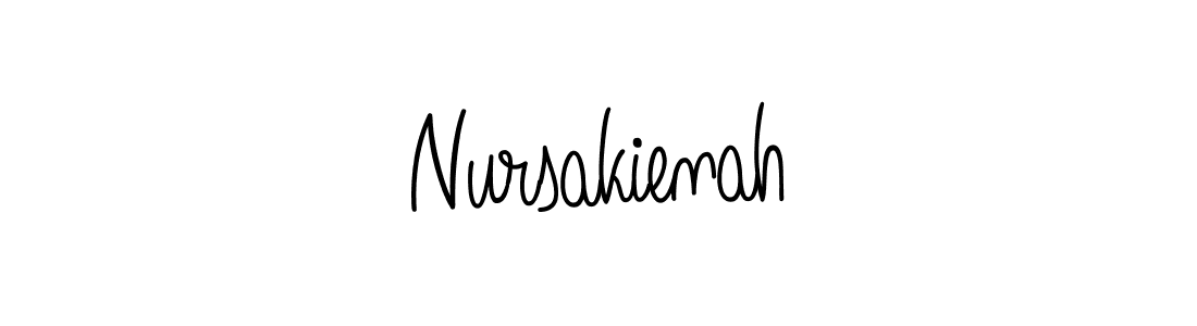 How to make Nursakienah signature? Angelique-Rose-font-FFP is a professional autograph style. Create handwritten signature for Nursakienah name. Nursakienah signature style 5 images and pictures png