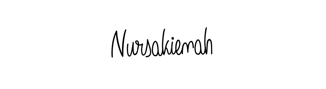 The best way (Angelique-Rose-font-FFP) to make a short signature is to pick only two or three words in your name. The name Nursakienah include a total of six letters. For converting this name. Nursakienah signature style 5 images and pictures png