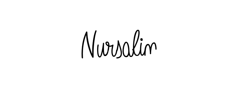 Similarly Angelique-Rose-font-FFP is the best handwritten signature design. Signature creator online .You can use it as an online autograph creator for name Nursalin. Nursalin signature style 5 images and pictures png