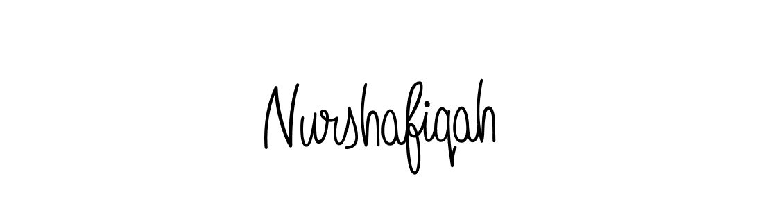 Nurshafiqah stylish signature style. Best Handwritten Sign (Angelique-Rose-font-FFP) for my name. Handwritten Signature Collection Ideas for my name Nurshafiqah. Nurshafiqah signature style 5 images and pictures png