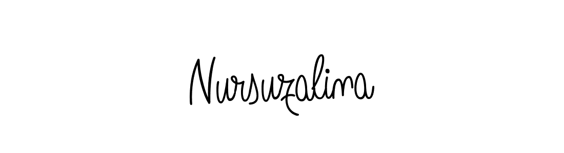 Design your own signature with our free online signature maker. With this signature software, you can create a handwritten (Angelique-Rose-font-FFP) signature for name Nursuzalina. Nursuzalina signature style 5 images and pictures png